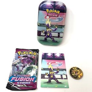 Pokemon Mini Tin Case With Booster Pack (10 Cards) Trading Card Game